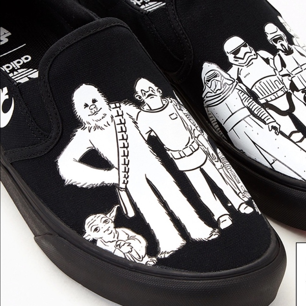 Adidas Collaboration with Star Wars  Rallye slip on’s special edition sneakers - Picture 6 of 12
